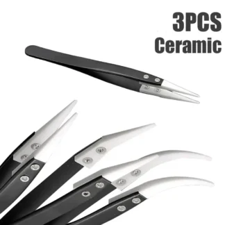 3pcs керамічний reverse пінцет non conductive anti-static