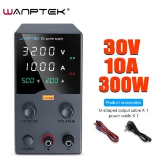 Wanptek dc живлення блок 30v 10a 5a variable bench живлення