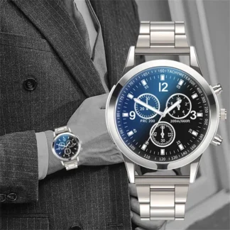 Модний Mens Нержавіючий Сталь Годинник Luxury Quartz