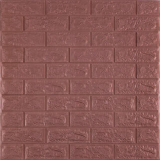 3d панель самоклеюча 700х770х7мм цегла баклажан-кава